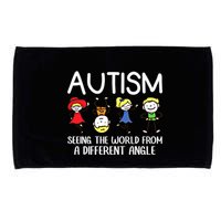 Seeing The World From A Different Angle Autism Awareness Day Gift Microfiber Hand Towel