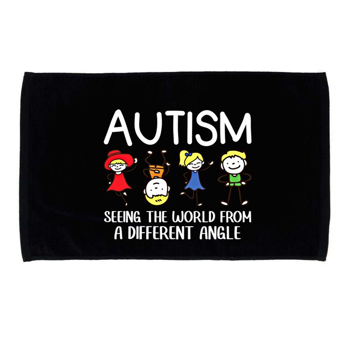 Seeing The World From A Different Angle Autism Awareness Day Gift Microfiber Hand Towel