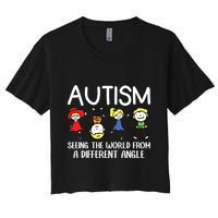 Seeing The World From A Different Angle Autism Awareness Day Gift Crop Top