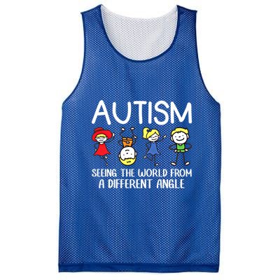 Seeing The World From A Different Angle Autism Awareness Day Gift Mesh Reversible Basketball Jersey Tank