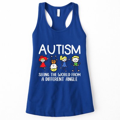 Seeing The World From A Different Angle Autism Awareness Day Gift Womens Tank Top