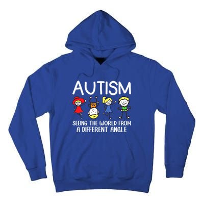 Seeing The World From A Different Angle Autism Awareness Day Gift Tall Hoodie
