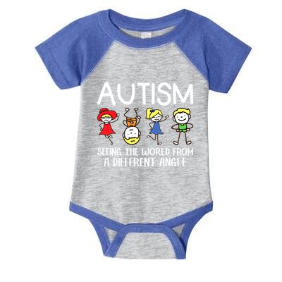 Seeing The World From A Different Angle Autism Awareness Day Gift Infant Baby Jersey Bodysuit