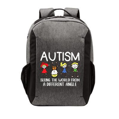 Seeing The World From A Different Angle Autism Awareness Day Gift Vector Backpack