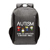 Seeing The World From A Different Angle Autism Awareness Day Gift Vector Backpack
