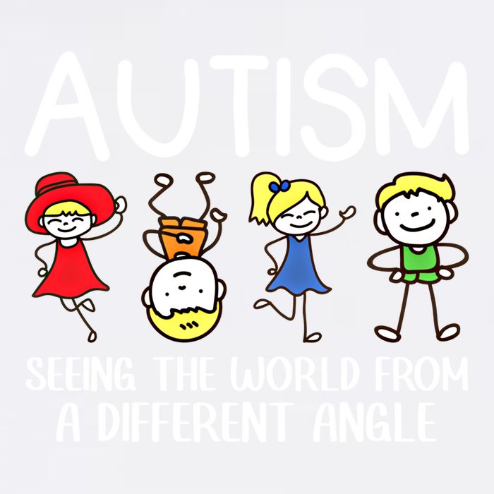 Seeing The World From A Different Angle Autism Awareness Day Gift Garment-Dyed Sweatshirt