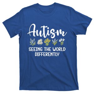 Seeing The World Differently Autism Awareness Wildflowers Gift T-Shirt