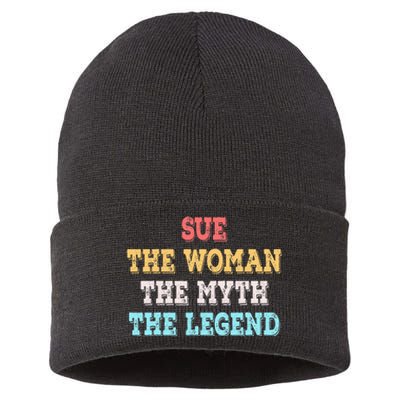 Sue The Woman The Myth The Legend Name Sue Sustainable Knit Beanie