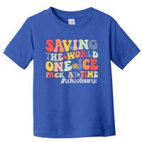 Saving The World One Ice Pack At Time Groovy School Nurse Cool Gift Toddler T-Shirt