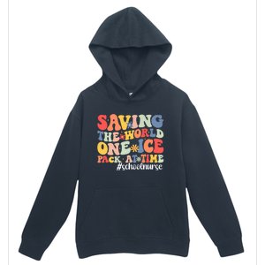 Saving The World One Ice Pack At Time Groovy School Nurse Cool Gift Urban Pullover Hoodie