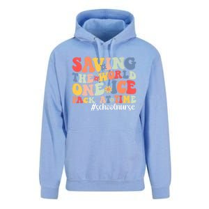 Saving The World One Ice Pack At Time Groovy School Nurse Cool Gift Unisex Surf Hoodie