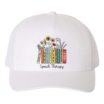 Speech Therapy Wildflowers Slp Speech Language Pathologist Yupoong Adult 5-Panel Trucker Hat