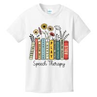 Speech Therapy Wildflowers Slp Speech Language Pathologist Kids T-Shirt