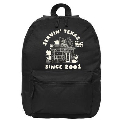 Servin Texas With Love Since 2001 16 in Basic Backpack