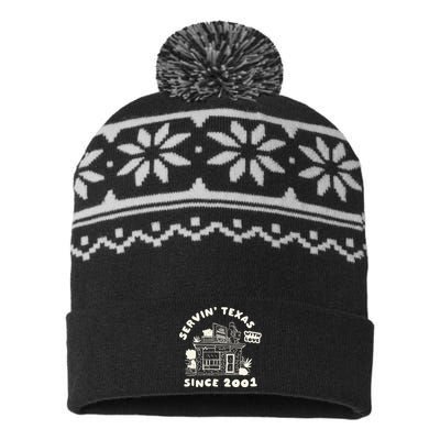 Servin Texas With Love Since 2001 USA-Made Snowflake Beanie