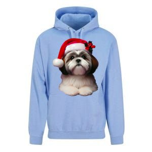 Shih Tzu With Santa Hat Christmas Xmas Dog Owner Mom Dad Cute Gift Unisex Surf Hoodie