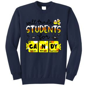 Science Teacher Will Trade Students For Candy Halloween Tall Sweatshirt