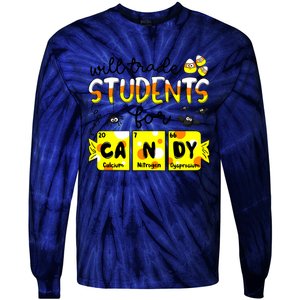 Science Teacher Will Trade Students For Candy Halloween Tie-Dye Long Sleeve Shirt