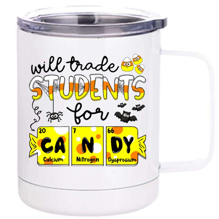 Science Teacher Will Trade Students For Candy Halloween 12 oz Stainless Steel Tumbler Cup