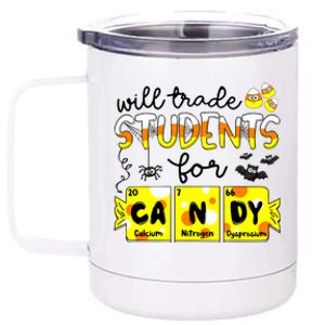 Science Teacher Will Trade Students For Candy Halloween 12 oz Stainless Steel Tumbler Cup