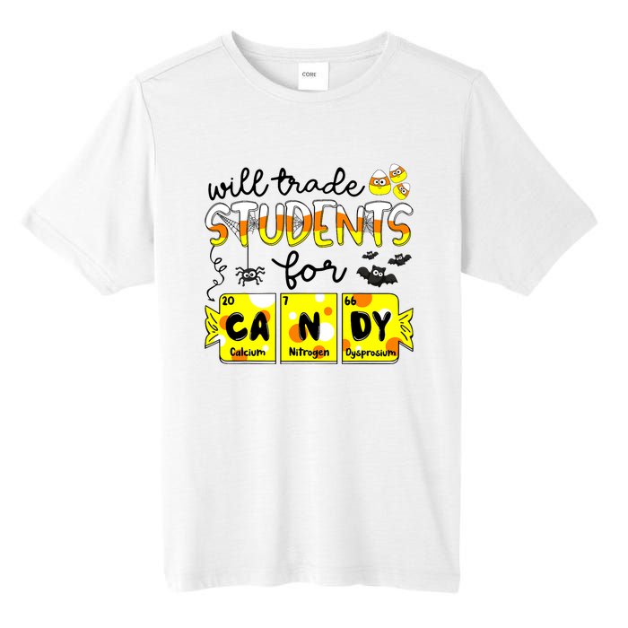 Science Teacher Will Trade Students For Candy Halloween Tall Fusion ChromaSoft Performance T-Shirt