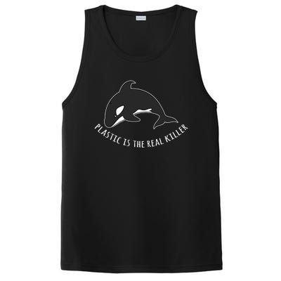 Save The Whale Awareness Design Plastic Is The Real Killer Gift PosiCharge Competitor Tank