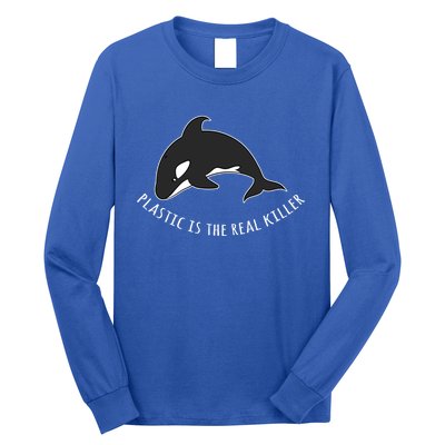 Save The Whale Awareness Design Plastic Is The Real Killer Gift Long Sleeve Shirt