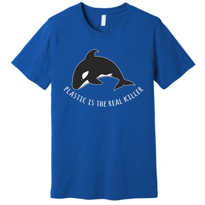 Save The Whale Awareness Design Plastic Is The Real Killer Gift Premium T-Shirt