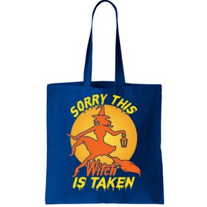 Sorry Thid Witch Is Taken Funny Halloween Costume Great Gift Tote Bag