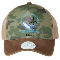 Save The Whales From Windmills In The Sea And Ocean Design Gift Legacy Tie Dye Trucker Hat
