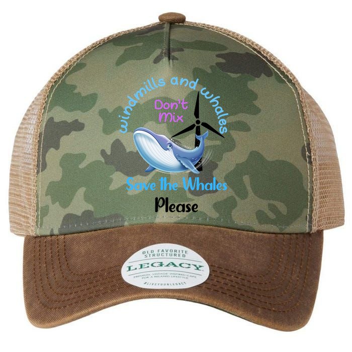Save The Whales From Windmills In The Sea And Ocean Design Gift Legacy Tie Dye Trucker Hat