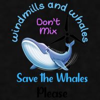 Save The Whales From Windmills In The Sea And Ocean Design Gift Ladies PosiCharge Tri-Blend Wicking Tank
