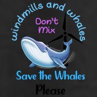 Save The Whales From Windmills In The Sea And Ocean Design Gift 7 Panel Mesh Trucker Snapback Hat