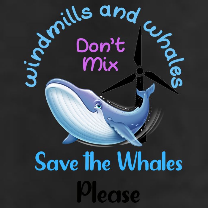 Save The Whales From Windmills In The Sea And Ocean Design Gift 7 Panel Mesh Trucker Snapback Hat