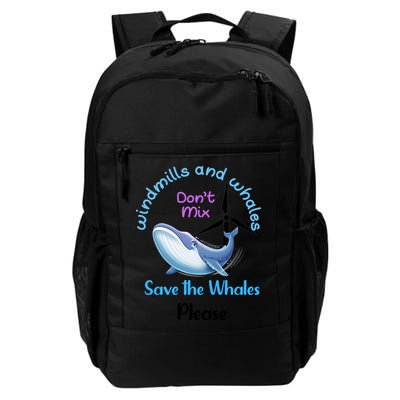Save The Whales From Windmills In The Sea And Ocean Design Gift Backpack