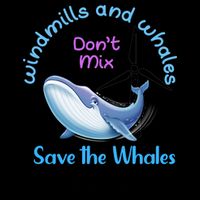 Save The Whales From Windmills In The Sea And Ocean Design Gift Drawstring Bag
