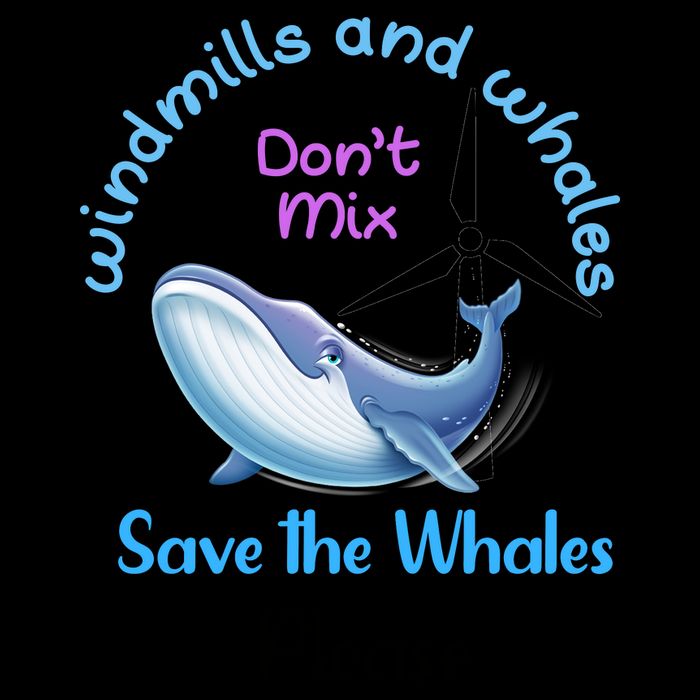 Save The Whales From Windmills In The Sea And Ocean Design Gift Drawstring Bag