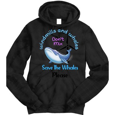 Save The Whales From Windmills In The Sea And Ocean Design Gift Tie Dye Hoodie
