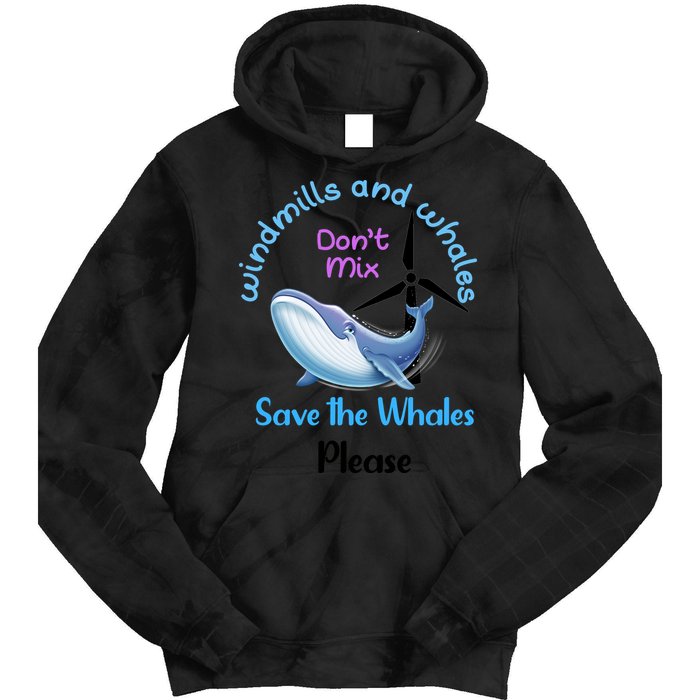 Save The Whales From Windmills In The Sea And Ocean Design Gift Tie Dye Hoodie
