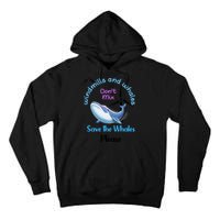 Save The Whales From Windmills In The Sea And Ocean Design Gift Tall Hoodie