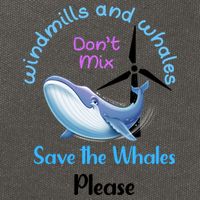 Save The Whales From Windmills In The Sea And Ocean Design Gift Cotton Canvas Backpack