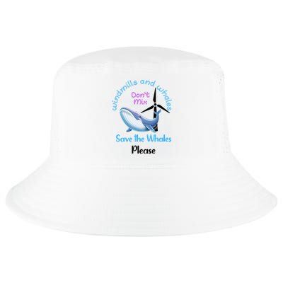 Save The Whales From Windmills In The Sea And Ocean Design Gift Cool Comfort Performance Bucket Hat