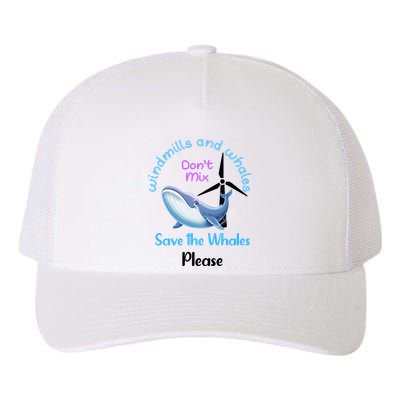 Save The Whales From Windmills In The Sea And Ocean Design Gift Yupoong Adult 5-Panel Trucker Hat
