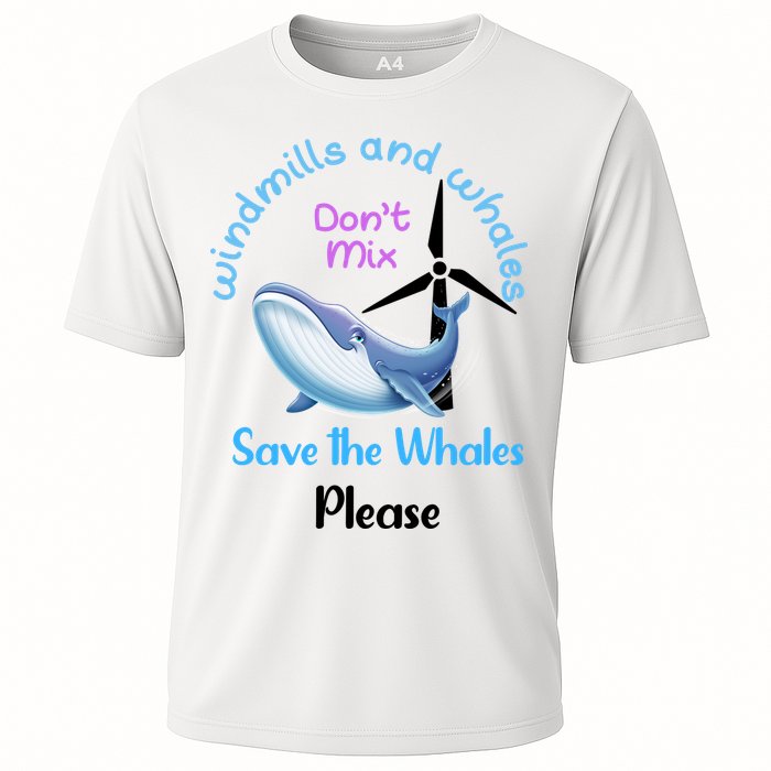 Save The Whales From Windmills In The Sea And Ocean Design Gift Performance Shirt