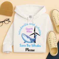 Save The Whales From Windmills In The Sea And Ocean Design Gift Hoodie