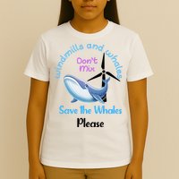 Save The Whales From Windmills In The Sea And Ocean Design Gift T-Shirt