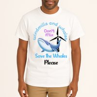 Save The Whales From Windmills In The Sea And Ocean Design Gift Tall T-Shirt