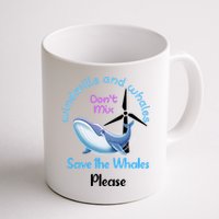 Save The Whales From Windmills In The Sea And Ocean Design Gift Mug
