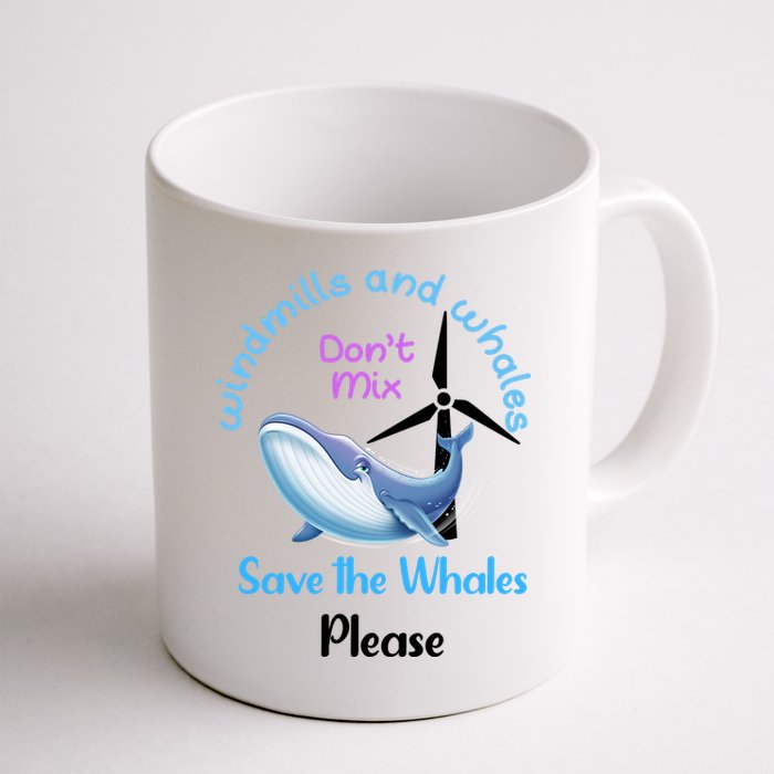 Save The Whales From Windmills In The Sea And Ocean Design Gift Mug