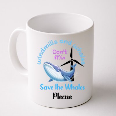 Save The Whales From Windmills In The Sea And Ocean Design Gift Mug